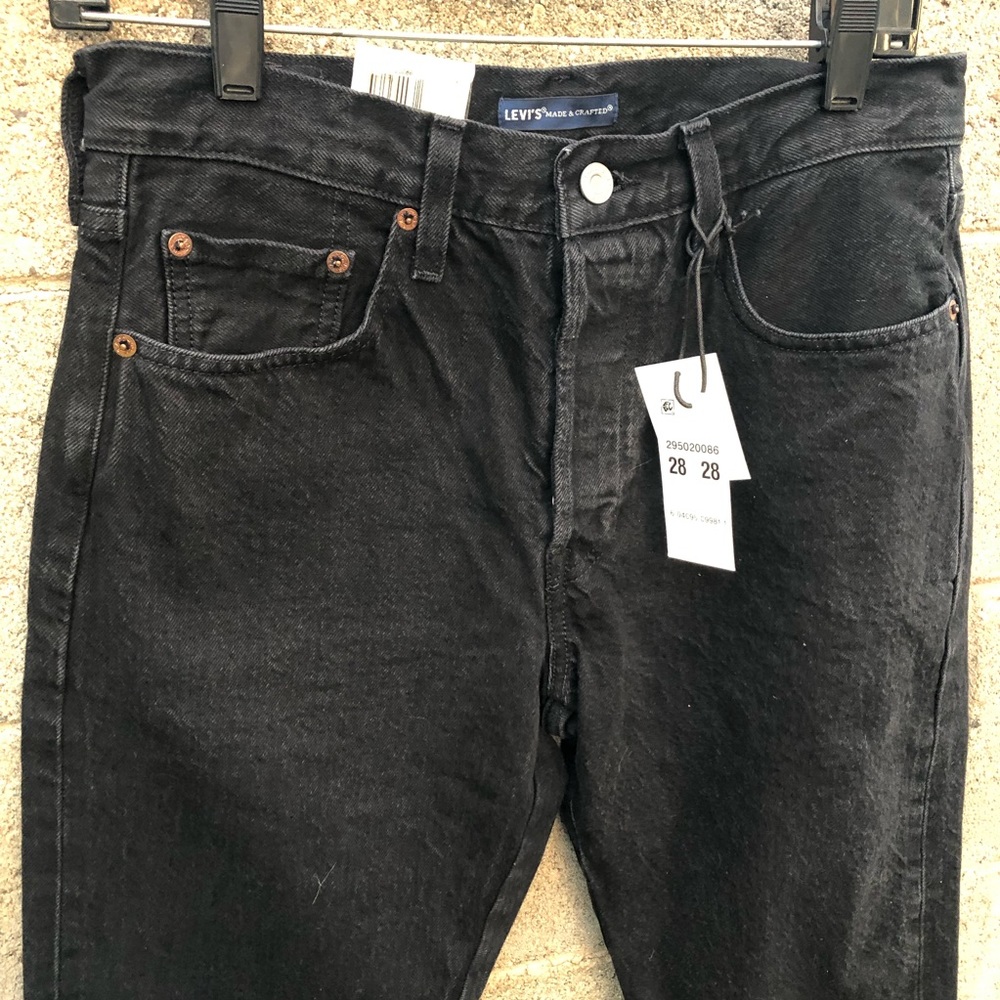 LEVI’S 501 Skinny High Rise Jeans Black Floral NWT - Picture 3 of 8